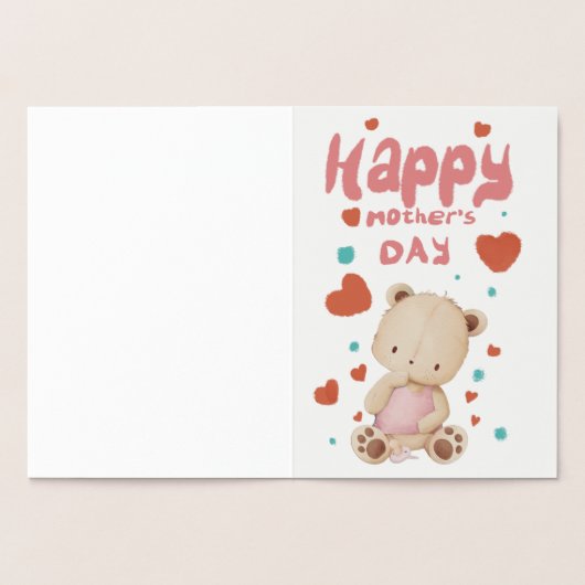 Osita bebé te desea feliz día de la madre 箔カード (内部)