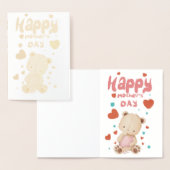 Osita bebé te desea feliz día de la madre 箔カード (ディスプレー)