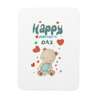 Osito bebé desea feliz día de la madre マグネット