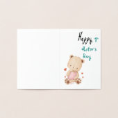 Osito bebé desea feliz día de la madre 箔カード (内部)