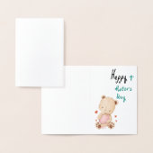 Osito bebé desea feliz día de la madre 箔カード (ディスプレー)