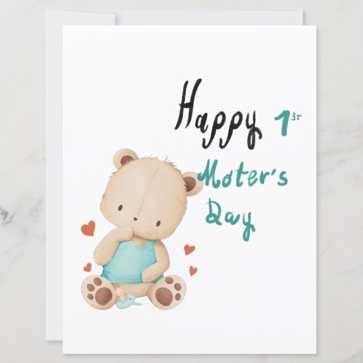 Osito bebé felicita el 1 día de la madre (正面)