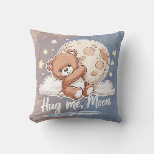 Osito Kawaii con Estrellas – Diseño Dulce y Tierno クッション (正面)