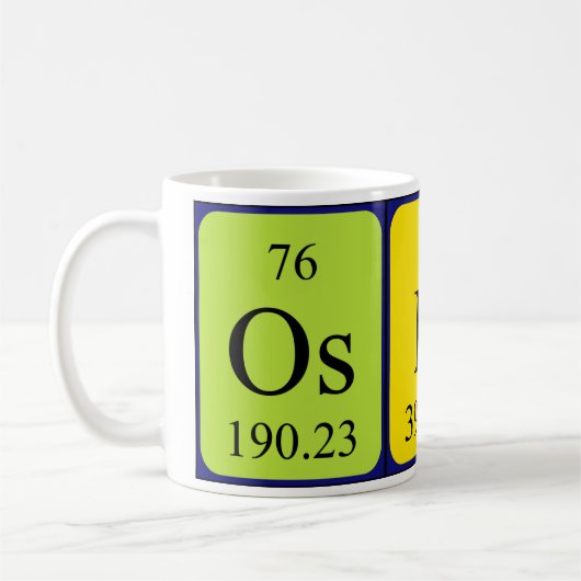Oskar定期的なテーブル名mug コーヒーマグカップ (左)