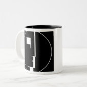Oskar Schlemmerのバウハウスのロゴ ツートーンマグカップ (正面左)