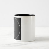 Oskar Schlemmerのバウハウスのロゴ ツートーンマグカップ (中央)