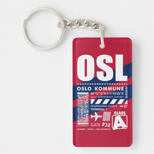 OSLオスロ空港 キーホルダー (正面)