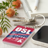 OSLオスロ空港 キーホルダー (正面右)