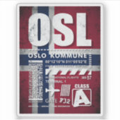OSLオスロ空港 シール (正面)