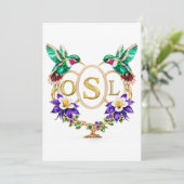 OSL Hummingbird Wedding Any Letters Custom CO 招待状 (スタンド正面)