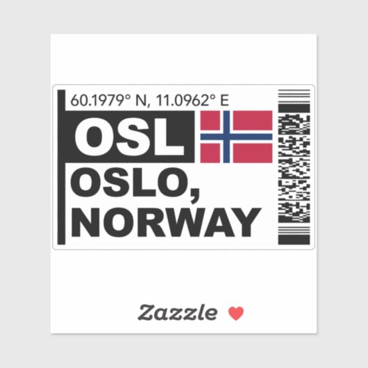 OSL Oslo Boarding Pass - Norway Travel シール (シート)