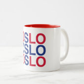 OSLOノルウェー国旗 ツートーンマグカップ (正面右)