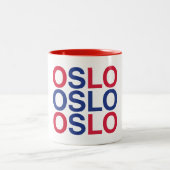 OSLOノルウェー国旗 ツートーンマグカップ (中央)