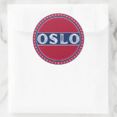 Oslo City Pride Emblem – Norwegian Identity ラウンドシール (バッグ)