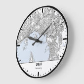 Oslo Clock City Line Art ラージ壁時計 (傾斜)