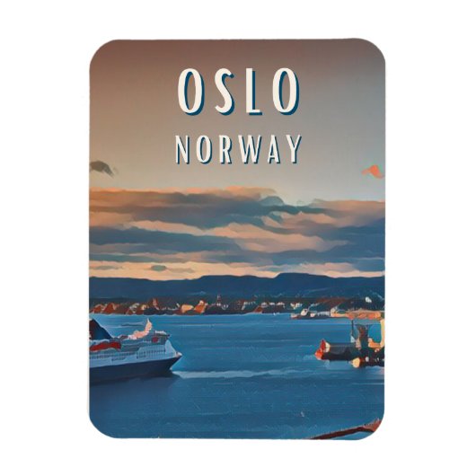 Oslo, la ville de la culture scandinave マグネット (縦)