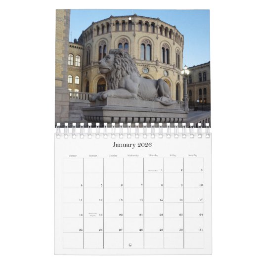 Oslo, Norway Calendar 2026 カレンダー (1月 2026)
