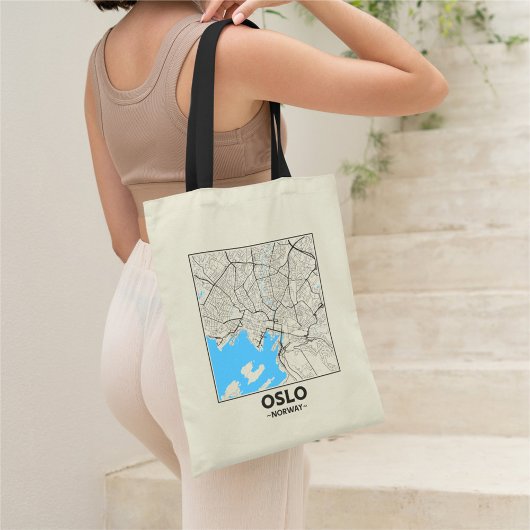 Oslo, Norway, City Map Tote Bag トートバッグ