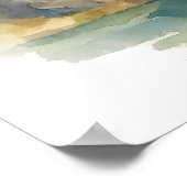 Oslo Norway Watercolor Art Poster, Scandinavian  ポスター (角)