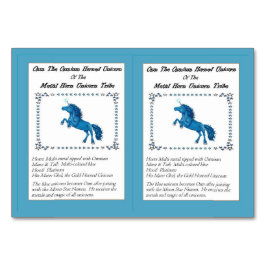 Osmオスミウム角状のユニコーンのトレーディングカード テーブルナンバー