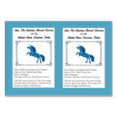 Osmオスミウム角状のユニコーンのトレーディングカード テーブルナンバー (正面)