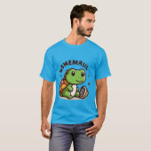 OSMEMULで愛らしい亀のレタリング Tシャツ (正面フル)