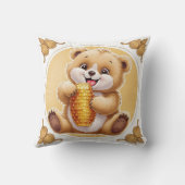 oso comiendo miel クッション (裏面)