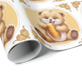 oso comiendo miel ラッピングペーパー (ロールコーナー)