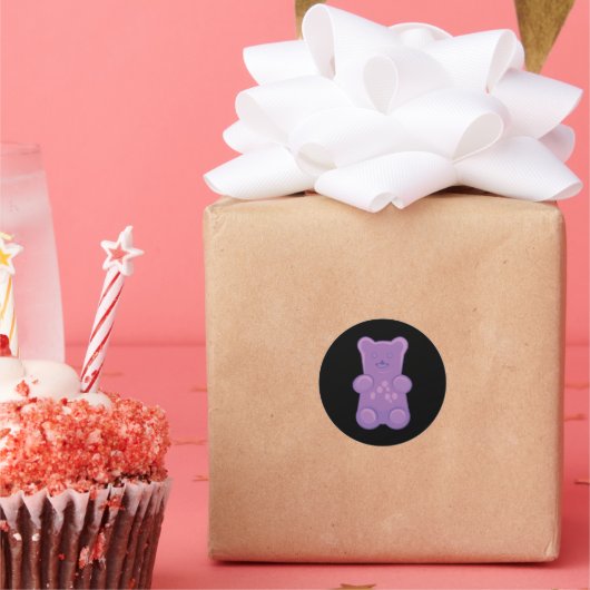 Oso de Goma Purpura  ラウンドシール (パーティー)