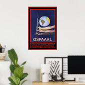 OSPAAAL Poster 15 years of solidarity on three ポスター (ホームオフィス)