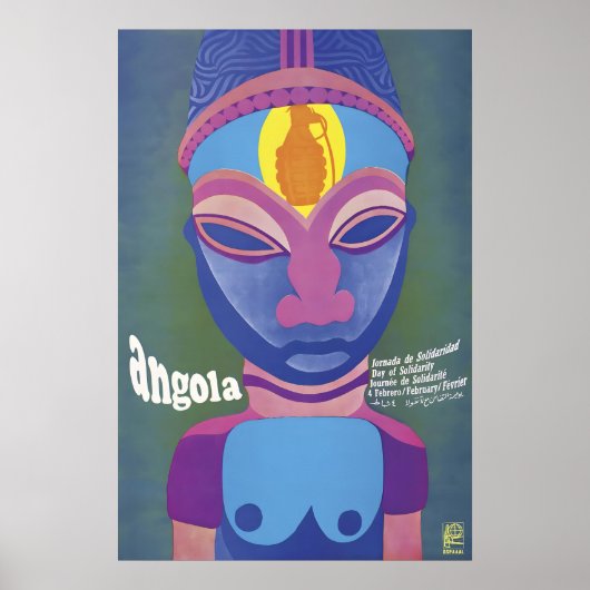 OSPAAAL Poster Day of Solidarity with Angola ポスター (正面)