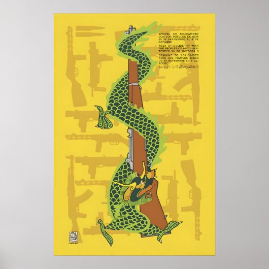 OSPAAAL Poster Week of Solidarity with the Peoples ポスター (正面)