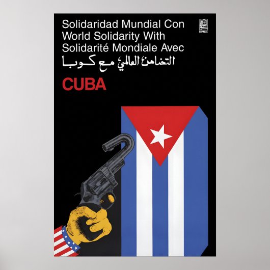 OSPAAAL Poster World Solidarity with Cuba ポスター (正面)