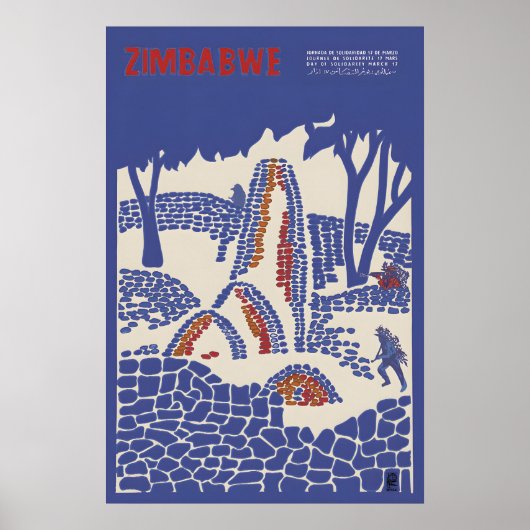 OSPAAAL Poster Zimbabwe Solidarity Day ポスター (正面)