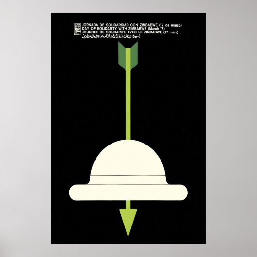 OSPAAAL Poster Zimbabwe Solidarity Day Anti ポスター (正面)