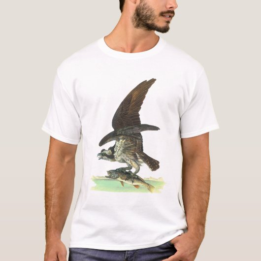 Osprey by John James Audubon Tシャツ (正面)