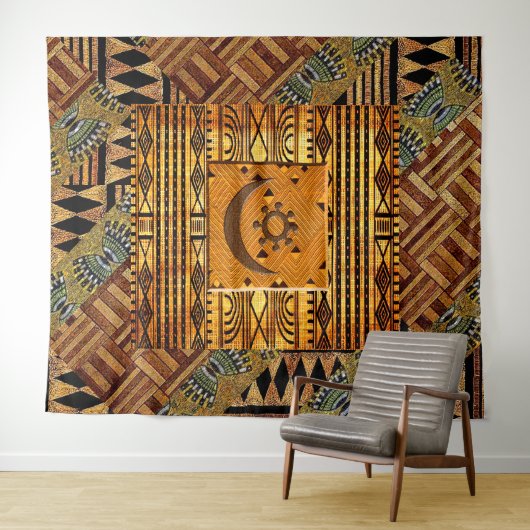 OSRAM NE NSOROMAトライバルモチーフ柄 タペストリー (インサイチュ(横))