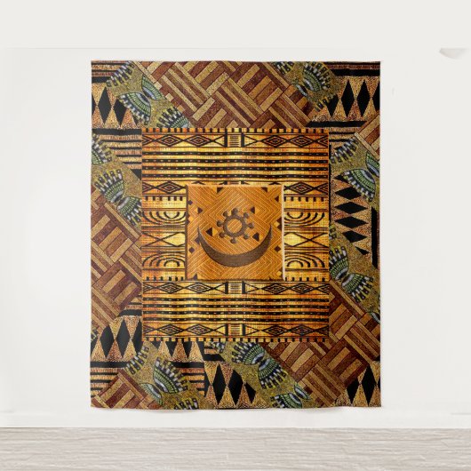 OSRAM NE NSOROMAトライバルモチーフ柄 タペストリー (正面)