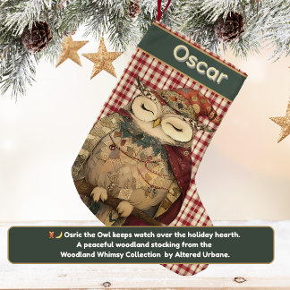 Osric the Owl | Woodland Whimsy  スモールクリスマスストッキング