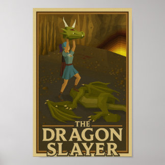 OSRS（Old School RuneScape）ドラゴンスレイヤー勝利 ポスター