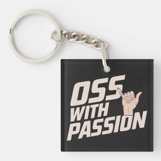 Oss With Passionブラジル柔術武術芸術 キーホルダー (正面)
