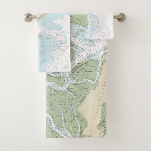 Ossabaw and St Catherinesサウンドチャート11511 バスタオルセット (インサイチュ)