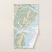 Ossabaw and St Catherinesサウンドチャート11511 バスタオルセット (ハンドタオル)