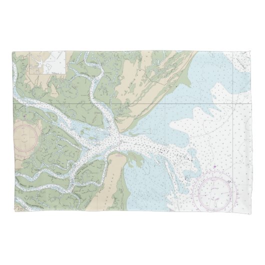 Ossabaw and St Catherinesサウンドチャート11511 枕カバー (正面)