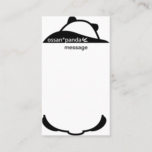 ossan*panda bear  message  名刺 (正面)