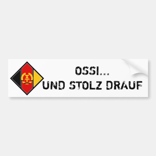 OSSI...UND STOLZ DRAUF バンパーステッカー (正面)