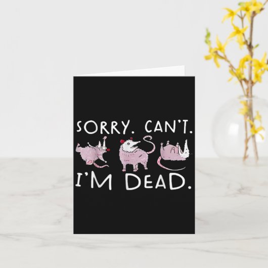 Ossumおもしろい Ssumゴミ私は死んではいけない カード (黄色い花)