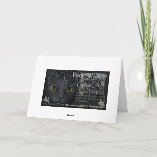 Ostaraの妖精および3月のノウサギの挨拶状 カード (裏面)