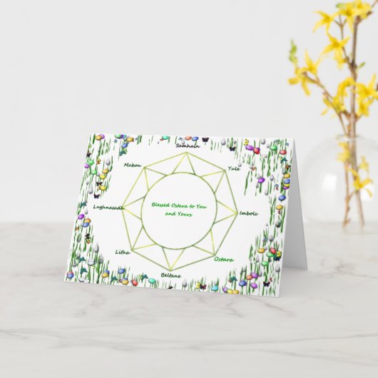 Ostaraの挨拶状 カード (黄色い花)