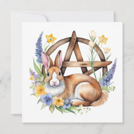 Ostara Bunny Spring Equinox Eostre Wicca シーズンカード